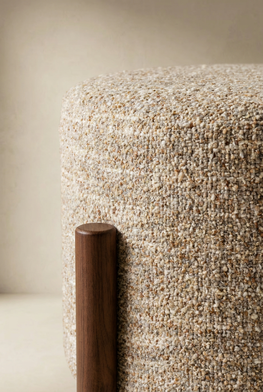Tissu bouclette naturelle